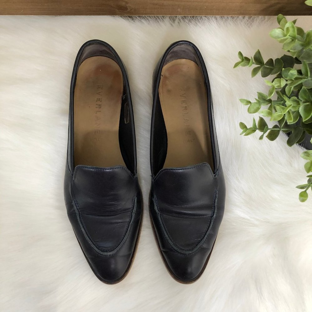 EVERLANE | The Modern Loafer Leather Navy US 7.5 - Picture 2 of 10